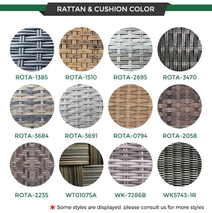 Waterproof Patio Sofa Set PE Wicker Rattan Sectional Outdoor Furniture Handmade Aluminum Contemporary Garden Rattan Sofa Set