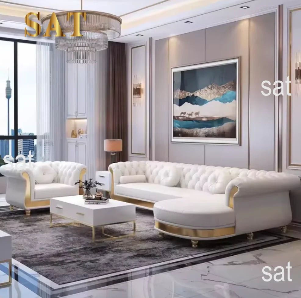 #*s for Medieval Style Upholstered Sponge Filled Modular Sectional Sofa L-Shape Living Room Bed with Wood Legs Home Decor