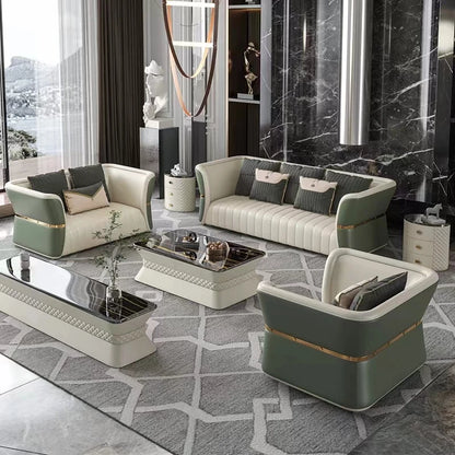 Light Luxury Leather Sofa Set Living Room Modern Sectionals Couch Lounge Custom Sofa Set Furniture for Home Living Room Sofa Set