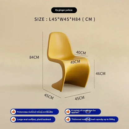 Dining chair transparent plastic chair Nordic home simple modern back chair makeup stool