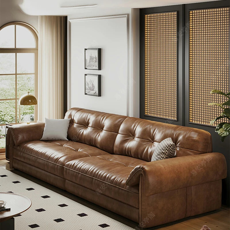 French leather Sofas Living Room family nordic minimalist Sofas luxury europe salas y sofas muebles economicos home Furniture