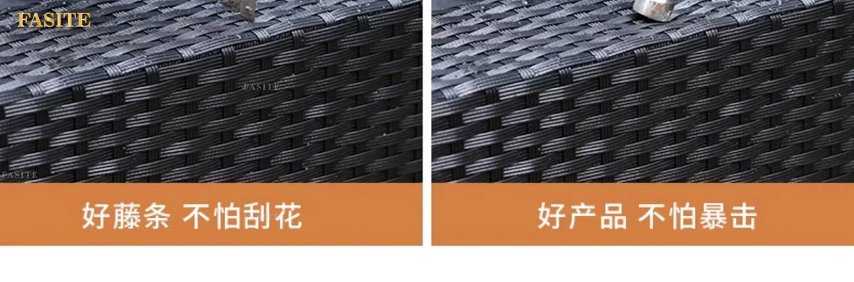 Outdoor rattan sofa combination U-shaped corner courtyard garden balcony hotel