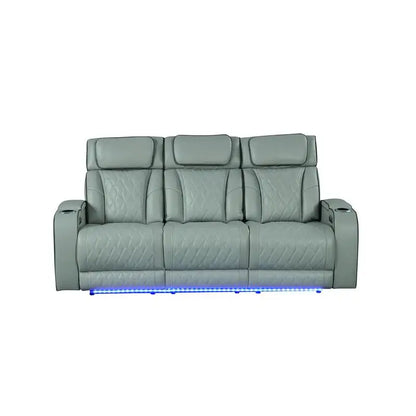 Modern Style Upholstery Recliner 3PC Living Room Set, Wood Frame, Massage Function Included, Gray Color, NJ Inventory