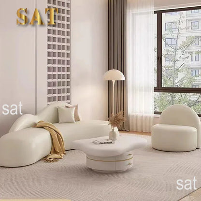 m Living Room Italy Sofa Set Customize Lambwool Leather Fabric Modular Sofa Set Modern Modern Leather Lounge Curved Sofa l