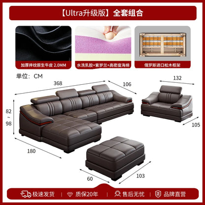 Nordic Genuine Leather Sofas Luxury Armchairs Cinema Comfortable Sofas Living Room Design Fauteuils Salon Home Furniture