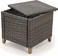 Outdoor Furniture, Patio Wicker Sectional Sofa Modular Furniture Set Single Sofa with Thick Cushions for Deck Porch Poolside Ga