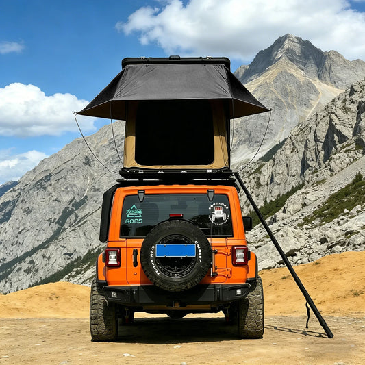 YOUNGHUNTER Aluminum Triangle SUV Pop-Up Roof Top Tent With Canvas Fabric Off-Roading Tent for SUVs