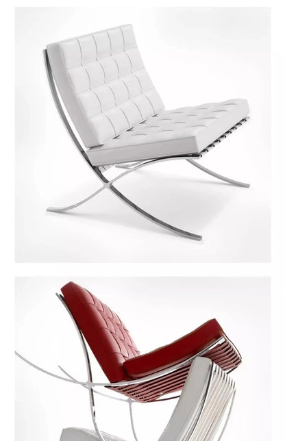 Nordic leather sofa chair light luxury modern single chair living room balcony leisure chair