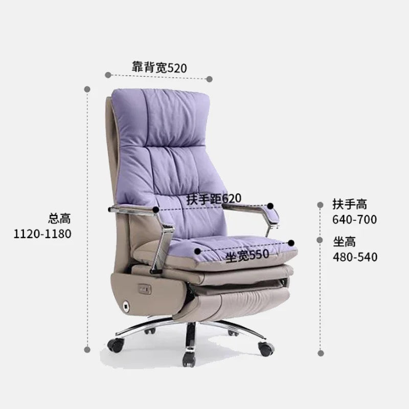 Luxurious Boss Office Chairs Armchair Relaxing Comfort Modern Office Chairs Recliner Sedentary Office Furniture Bureaustoel LLOC