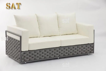 high-quality Luxury 2024 New Cheep Wicker Dining Modern Patio Outdoor Furniture Latest Design Garden Aluminum Frame Living Room