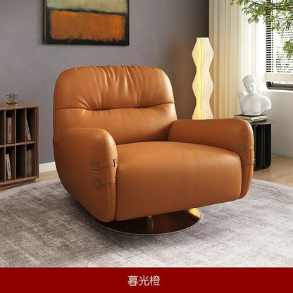 HXL modern light luxury leather sofa chair single simple living room small apartment bedroom leisure chair