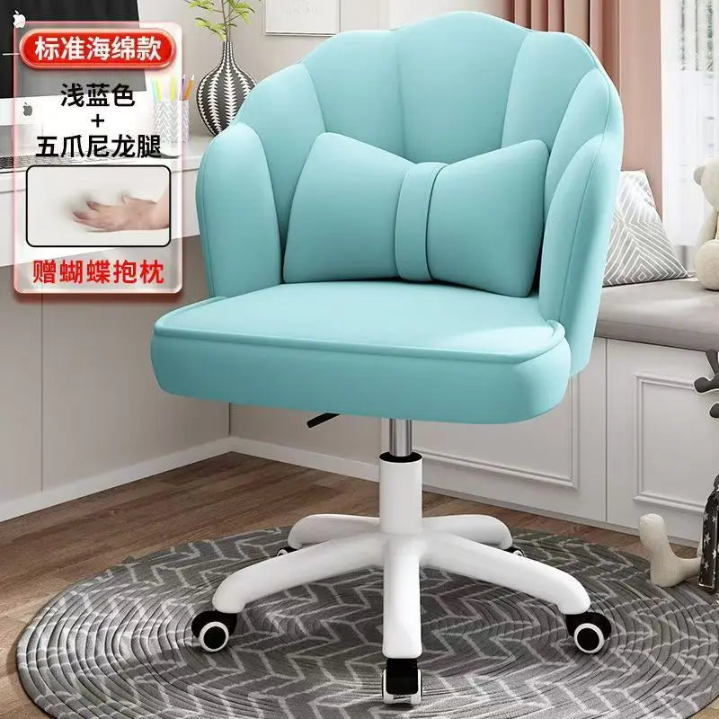 Computer Chair, Comfortable, Sedentary, Backrest, Home, Study, Office, Swivel Chair, Bedroom, Dresser, Petal, Makeup Chair