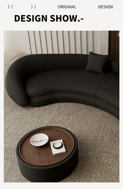 Italian living room small apartment special-shaped designer reception curved sofa