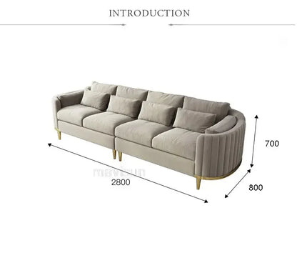 Nordic Reading Household Sectional Fabric 3 Seat Sofa Upholstered Armchair Custom Color Living Room Fauteuil Home Furniture