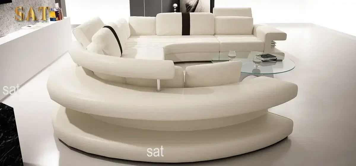 New Arrival Modern Living Room Leather Sofa, Lounge Chair, Living Room Designer Combination Sofa, U-shaped Sofa, Luxury Leather
