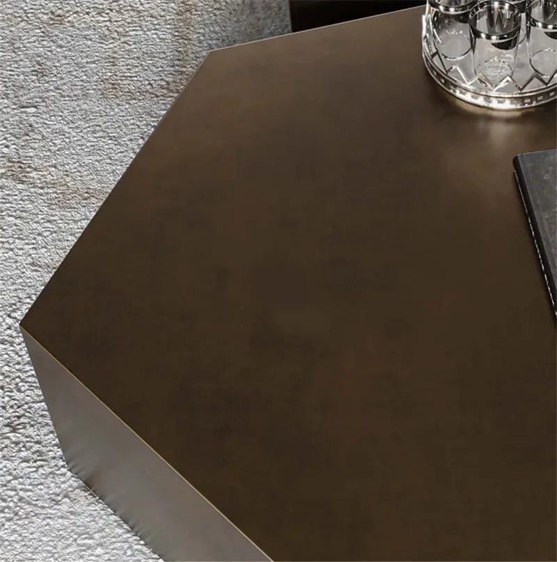 Nordic Stainless Steel Coffee Tables for Living Room Furniture Sofa Side Table Household Small Apartment Designer Coffee Table