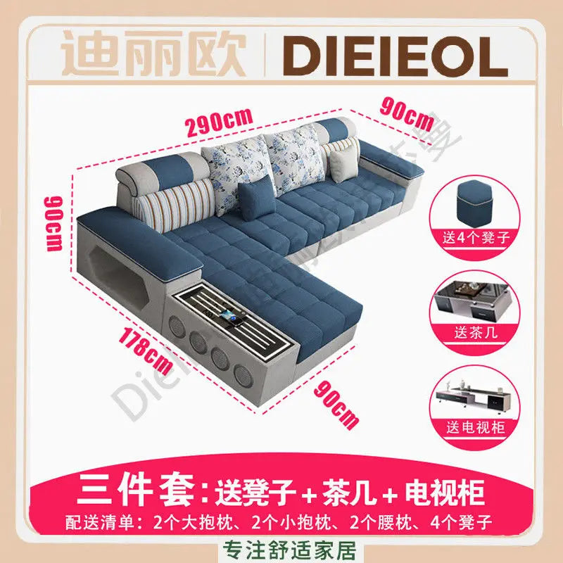 Armrest Electric Sofa Designer Storage Modern Corner Sofa Floor Comfortable Romantic Divani Da Soggiorno House Accessories