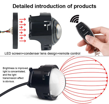 Cool Decoration Dynamic LED Car Headlights Devil Eye LED Car Light Headlight Assembly Modified Eagle Eye Light Cars Accessories