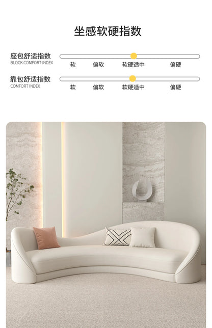 Curved White Living Room Sofas Recliner Cloud Cream Modern Living Room Sofas Create European Lazy Divano Postmodern Furniture