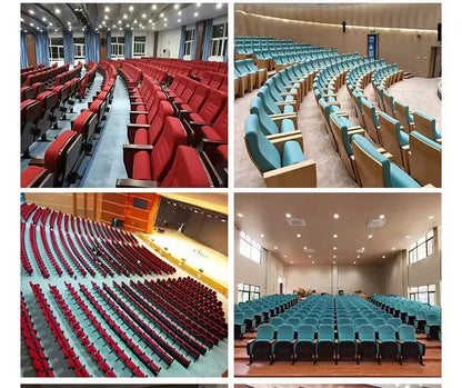 Standard Size Theater Furniture Church Chairs Auditorium Conference Room Chair Lecture Hall Seating with Writing Pad
