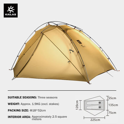 KAILAS STRATUS Ultralight Backpacking Tent 2 Person Double Layer Waterproof Windproof Camping Hiking Survival Tent KT2303102