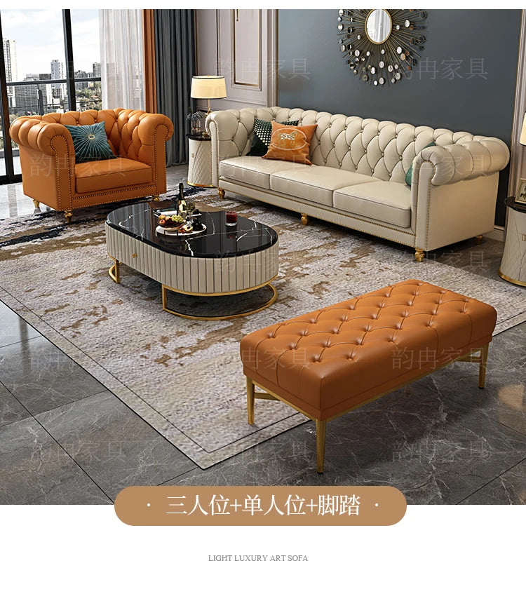 Nordic Modern Leather Sofas Luxury Sectional Single Loveseat Lounge Couch 3 Piece Designer Divano Soggiorno Furniture Home