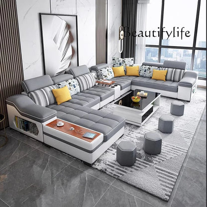 Modern Minimalist Living Room Sofas Sectional Lazy Nordic Leather Sofas Designer Lounge Curved Divano Lounge Suite Furniture