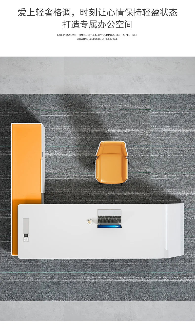Minimalist Atmosphere Office Desk Computer High Single Fashionable Office Desk Irregular Office Furniture Der Schreibtisch XYOD