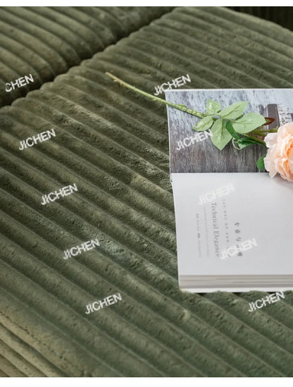 XJQC Living Room Compression Sofa Corduroy Combination Module Modular L-shaped Multifunctional Boneless Compression Sofa Chair