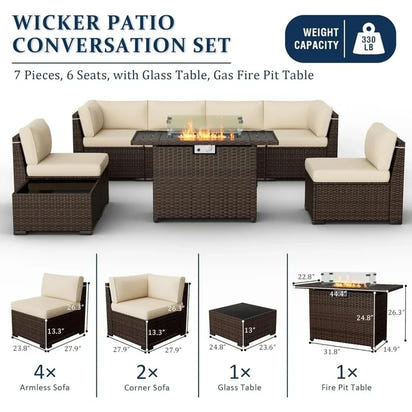 8-Piece Patio Set with 44