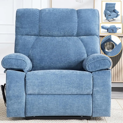 Extra Large Dual Motor Power Lift Recliner Chair, Lift Chair with Massage and Heat for Elderly, Lay Flat Recliner,, Customized