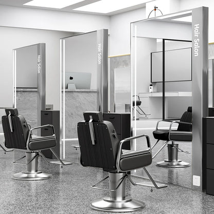HJ Barber Shop Mirror Quick Cut Special Mirror Hair Salon Internet celebrity hair salon Full Lamp Mirror