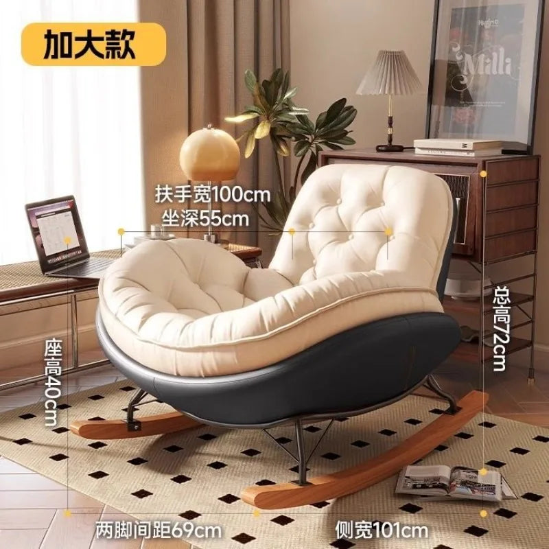 Simple Penguin Rocking Chair,Balcony Sofa,Home Leisure Chair,Living Room Honeycomb Lazy Leisure Rocking Chair Recliner Chairs