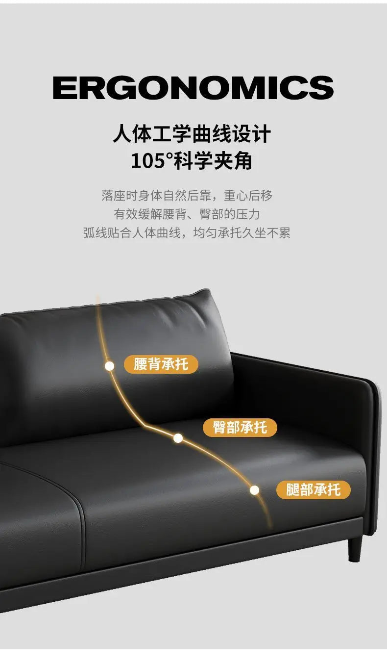 Office sofa business reception modern simple small meeting guests negotiate leather sofa office sofa coffee table combination