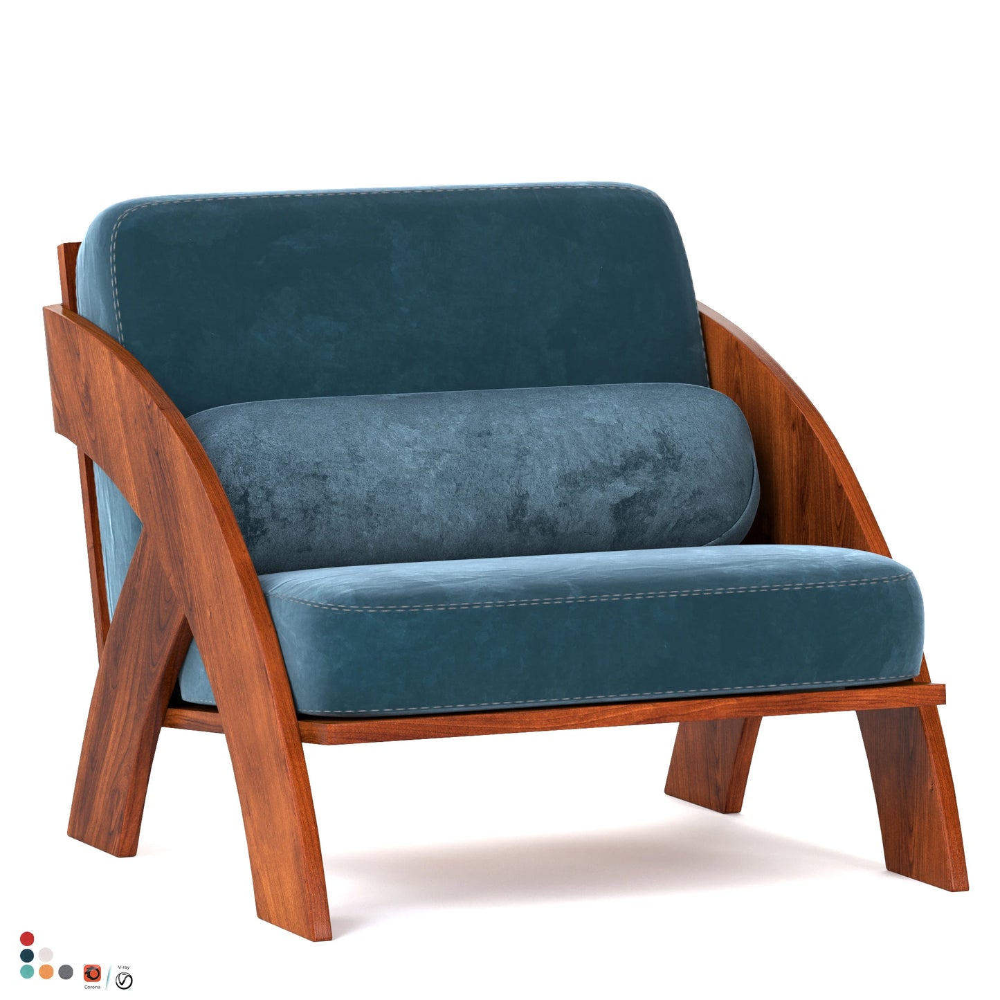 Nordic Luxury Design Solid Walnut Wood Reception Chair Simple Home Hospitality Club Furniture Living Room Hotel Net Red Leisure