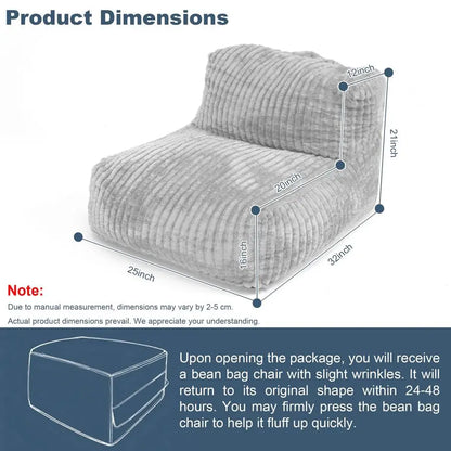Bag Chair Bean Bag Chair for Adults, Teens, and Children.Bean Bag Chair Memory Foam for Living Rooms, Bedrooms, Dorms, or Balcon