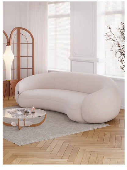 Curved Armchair Living Room Sofas White Designer Modern Minimalist Living Room Sofas Lazy Floor Muebles Lounge Suite Furniture