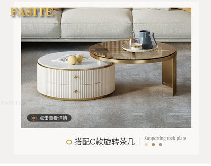 Commercial Rock Board Light Luxury And Simple Modern Small Unit Living Room Glass Coffee Table Table