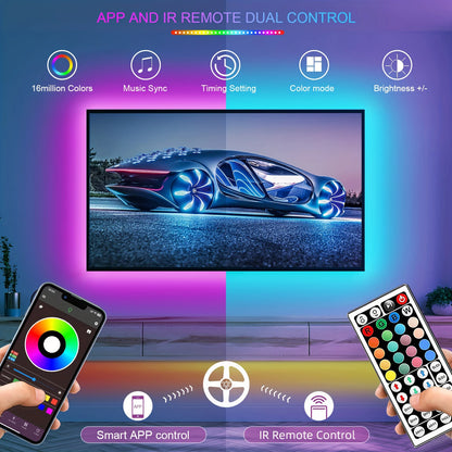 RGB LED Strip Lights Music Sync APP Control USB