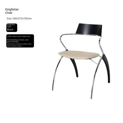 Antique Danish Designer Dining Chair Retro Simple Household Solid Wood Backrest Armchair Net Red Coffee Shop Leisure Chair