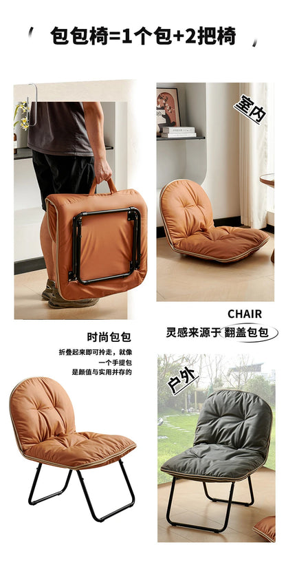 Fashionable, luxurious and comfortable sofa that can be folded and is portable. Single-person living room chair. Outdoor fishing
