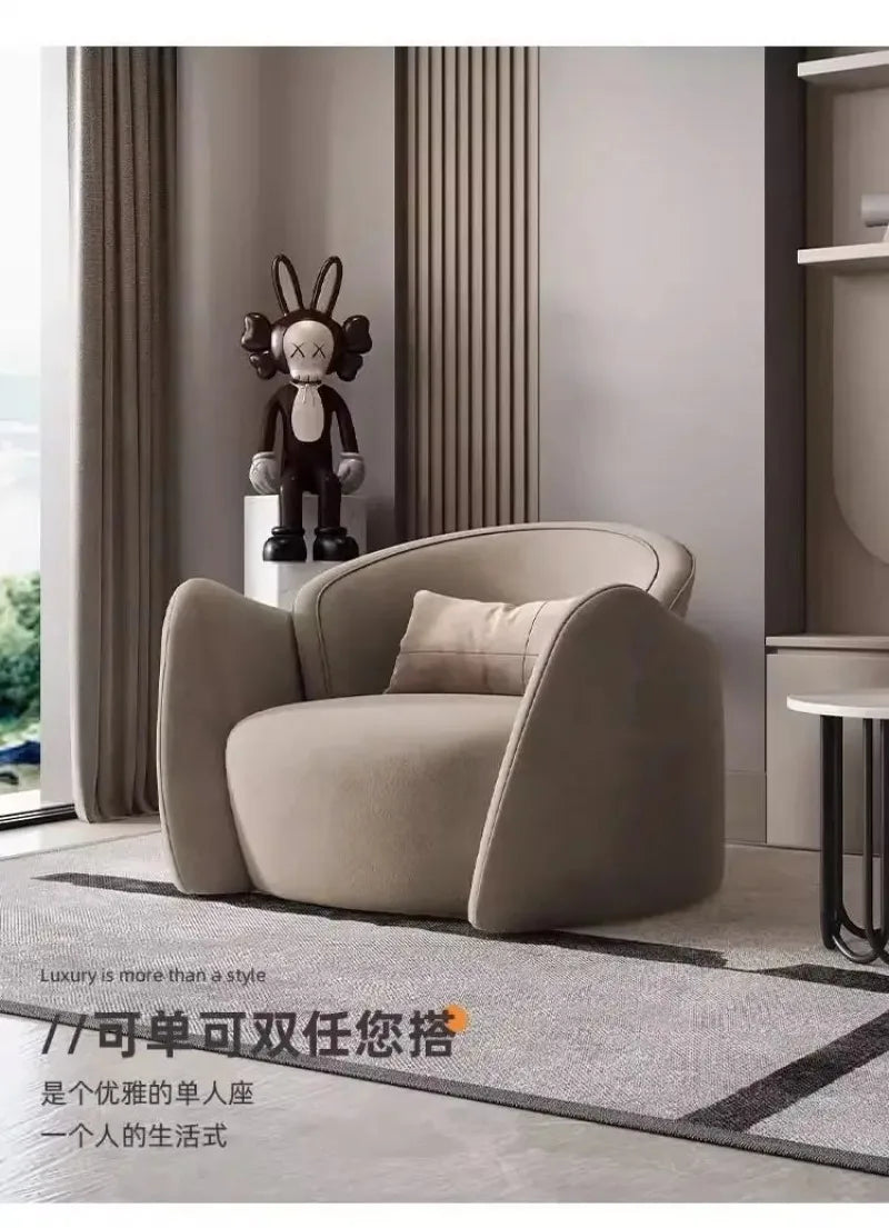 Living Room Leisure Home Hotel Reception Area Simple Sofa Chairs Chaise Lounge Light Luxury Single Sofa Chair Small Apartment