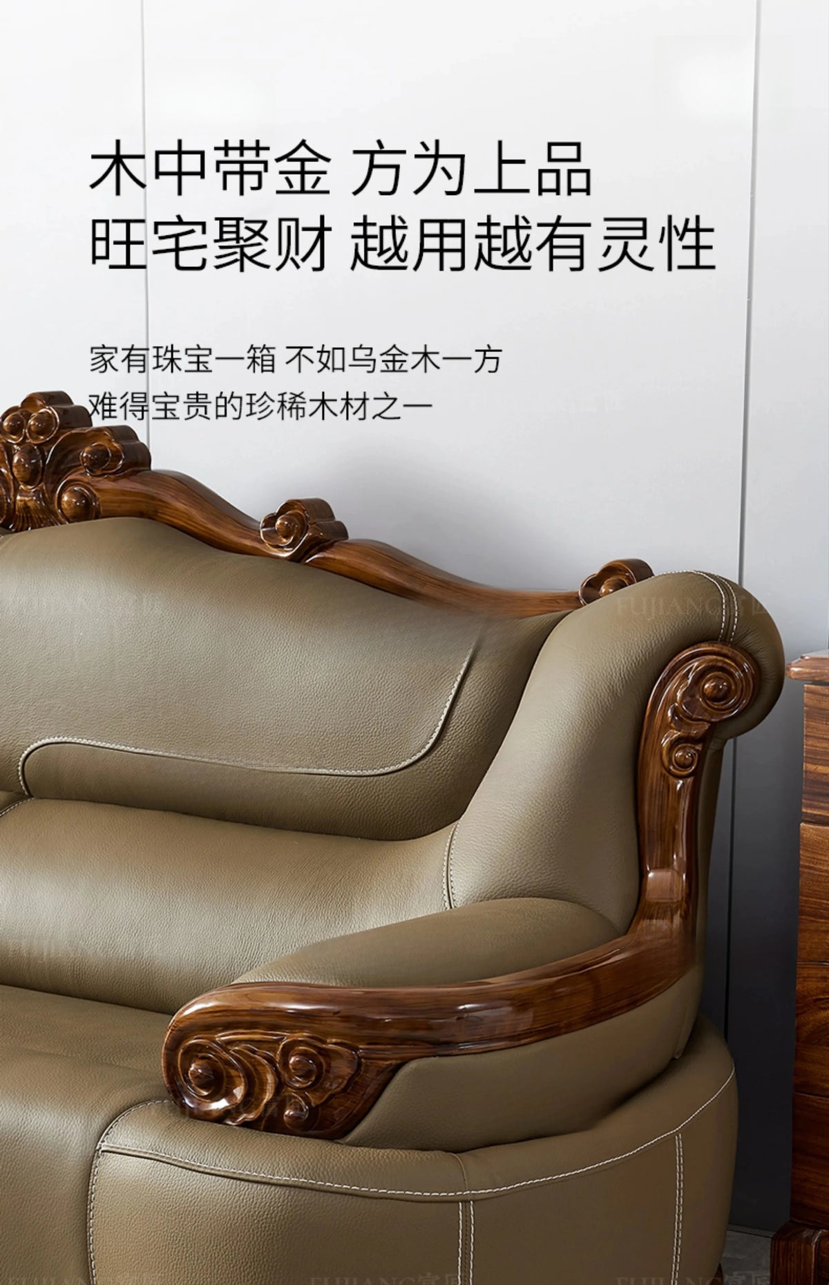 Villa European leather sofa first layer cowhide large apartment solid wood   combination high-end luxury furniture