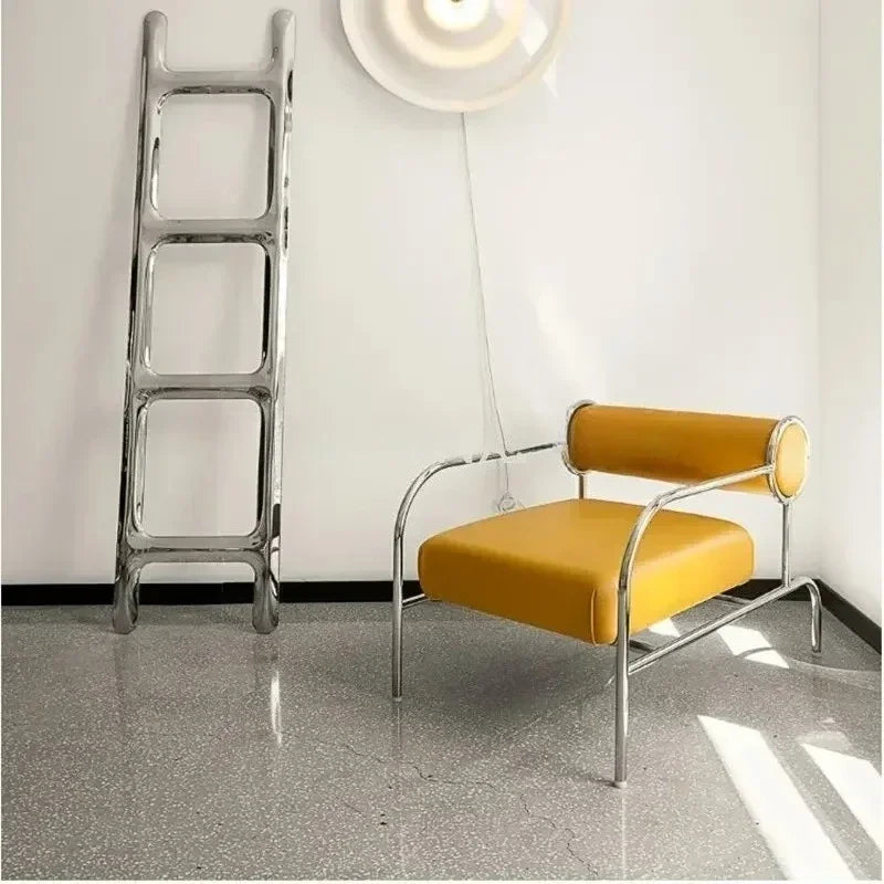 #Designer Chair Gaming Living Room Chairs Arm Sofa PU Leather Modern Lazy Chair Designer Unique Fauteuil Salon Single Sofa Chair