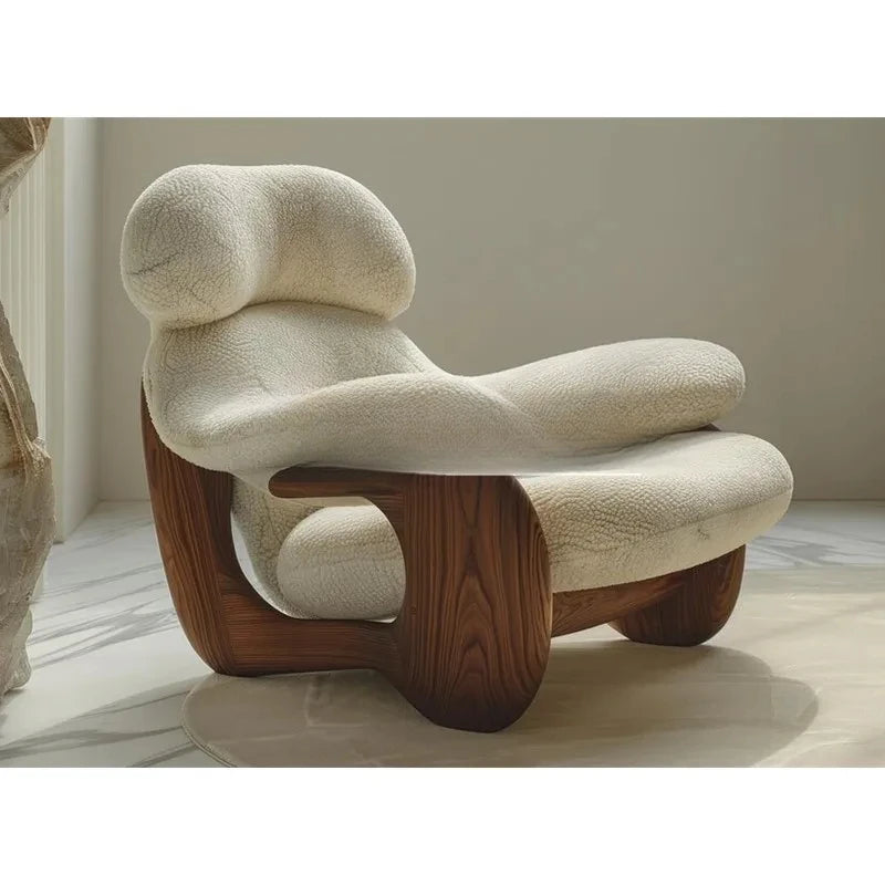 Italian style, retro solid wood leisure, living room bedroom single, medieval single sofa chair