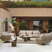 Nordic Designer Outdoor Garden Sofas Villa Leisure Area Lazy Sofa Home Balcony Sofa Chair Combination Luxury Outdoor Furniture L