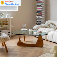 Modern Glass Coffee Table for Living Room mid Century Small Coffee Table Stylish Coffee Tables, Suitable for Bedroom Living Room