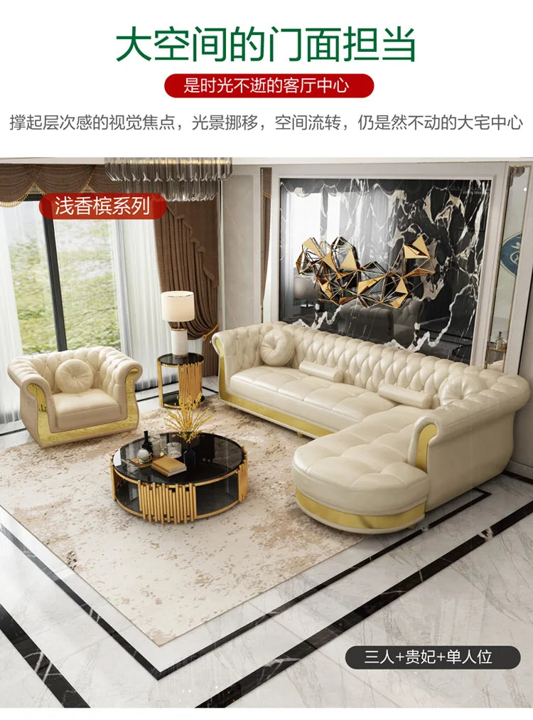 Stylish Modern Luxury Reclining Sofa Perfect Corner Couch Chic Living Room Relaxation Elegance Deserve Canape Salon Decoration