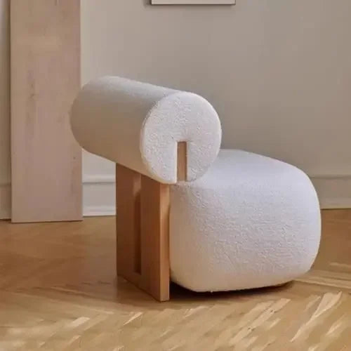 Nordic Backrest Chair Modern Solid Wood Luxury Single Sofa Balcony Tatami Lounge Chair Cloth Chair Living Room Furniture chaises