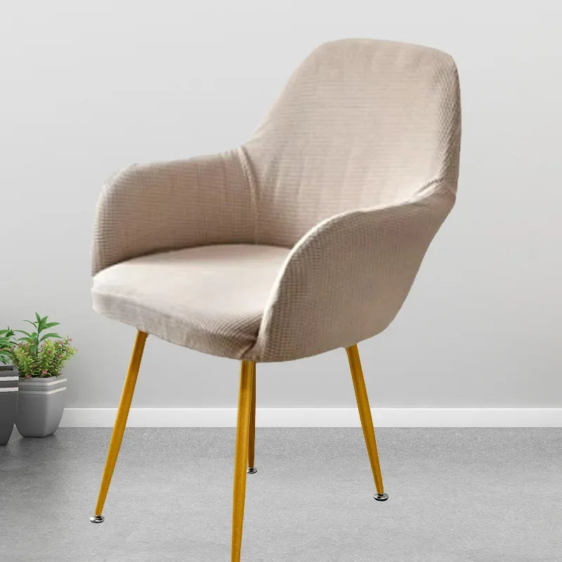 Cover Decoration Polar 1pc Seat Slipcover High Hotel Arm Wedding Chair Bar Elastic Dining Covers Armchair Adjustable Fleece Home